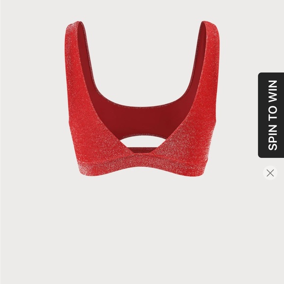 Gorgeous two piece bikini with sexy cut out top Red - Picture 13 of 16